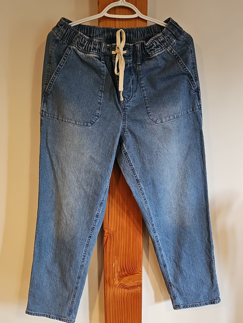Buffalo David Bitton Denim Elastic Waist Pants - Blue